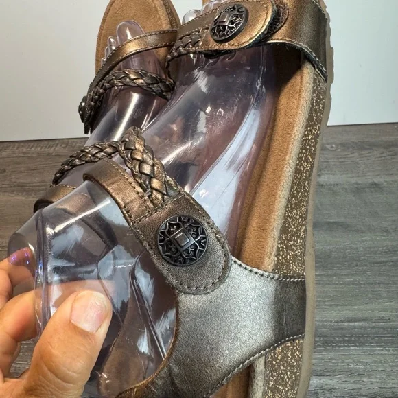 Aetrex Jillian Bronze Comfort Sandals Womens size 9 $135 IMMACULATE - Picture 8 of 13